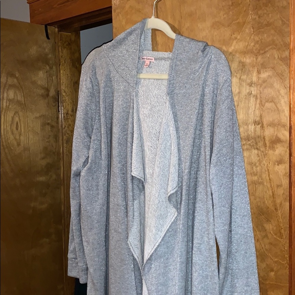 Juicy Couture sparkly gray sweater